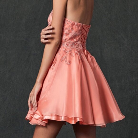 NEW! Pink Tulle Homecoming Dress - Picture 2 of 4